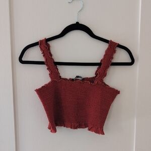 Kendall + Kylie Rust Strappy Tube Top Stretch M